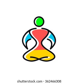 yoga icon.vector illustration.