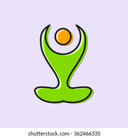 yoga icon.vector illustration.