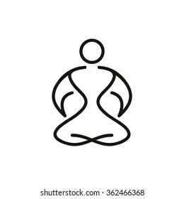 yoga icon.vector illustration.
