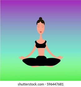 Yoga illustration. Vector illustration
