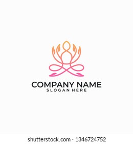 Yoga illustration vector Design template. Suitable for Creative Industry, Multimedia, entertainment, Educations, Shop, and any related business