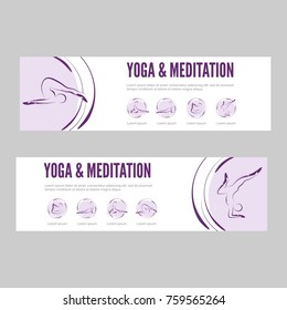 Yoga illustration vector template