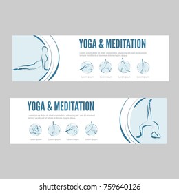Yoga illustration vector template