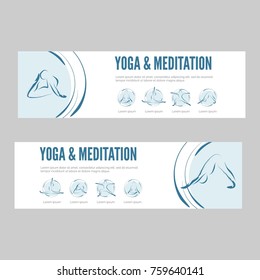 Yoga illustration vector template