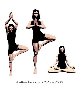 Yoga ilustration vector design isolated template 