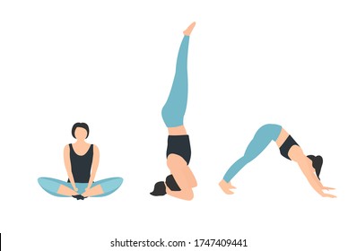 Yoga International Day 21 June Background. Vector Illustration EPS10