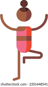 yoga isolated design element stock illustration. Vector on a white background