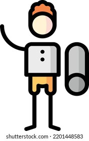 Yoga-einzelne Stockillustration für Designelemente. Vektorgrafik auf weißem Hintergrund
