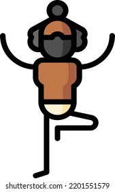ilustración de material de elemento de diseño aislado de yoga. Vector de fondo blanco