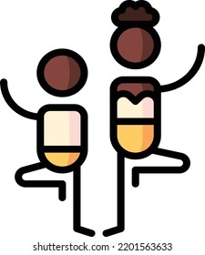 yoga isolated design element stock illustration. Vector on a white background