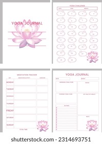 Yoga Journal Planner Template Design