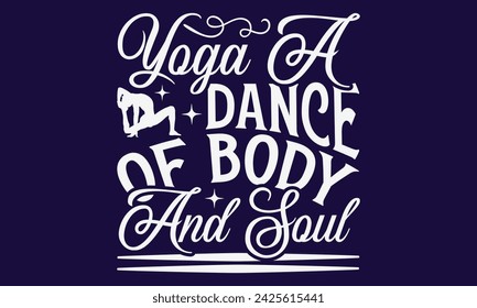 Yoga es el viaje del sí mismo a través del sí mismo - diseño de camiseta de yoga, arte de vector escrito a mano, descarga instantánea, ilustración para estampados en camisetas, bolsas, carteles, tarjetas y taza.