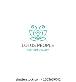 Yoga leaf lotus logo icon illustration