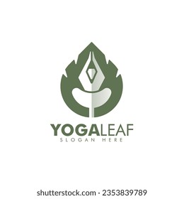 Yoga Leaf Modern Logo Design