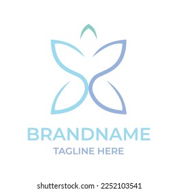 Yoga Leaf Modern Logo Icon