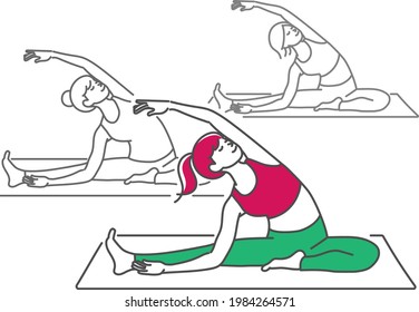 yoga lessons.Vector data that is easy to edit.