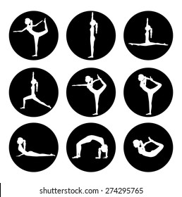 Yoga life design over white background, vector illustration