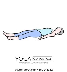 Shavasana Corpse Pose Yoga Practice Vector Vector De Stock Libre De Regal As