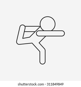 yoga line icon