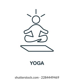 Yoga line icon. Simple element from yoga collection. Creative Yoga outline icon for web design, templates, infographics and more