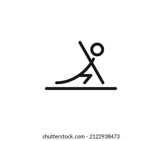 Yoga line icon. Vector symbol in trendy flat style on white background. Relax sing for design.
