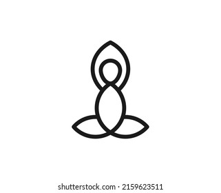 Yoga line icon. Vector symbol in trendy flat style on white background. Relax sing for design.