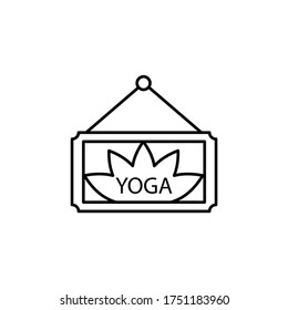 yoga line illustration icon on white background