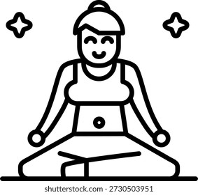 Línea de yoga Vector Icon Design