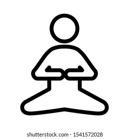 yoga linear icon. siiddhasana namaskar posture, vector illustration