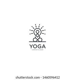 Yoga Logo abstract design vector template style