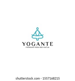 Yoga Logo abstract design vector template Linear style, Health Spa Meditation