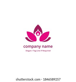 Yoga Logo abstract design vector template
