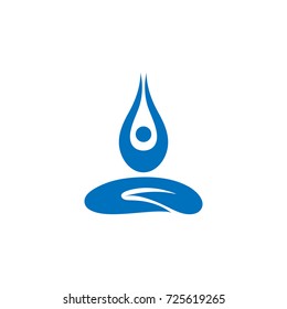 Yoga logo abstract design vector illustration template