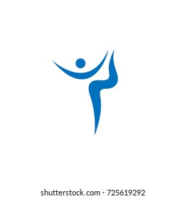 Yoga logo abstract design vector illustration template