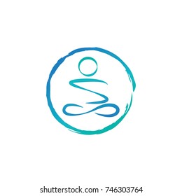 Yoga Logo abstract design vector template