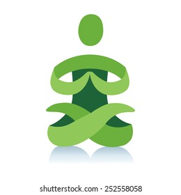 Yoga logo abstract vector icon