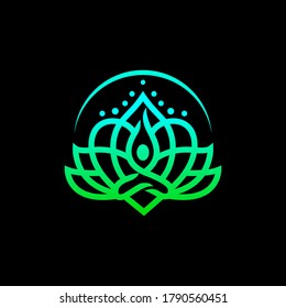 yoga logo ass a lotus flower