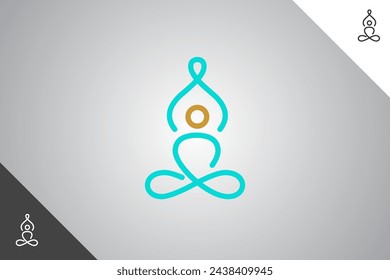 Logo de Yoga. Diseño de logotipo de marca de belleza, cuidado personal y cosméticos. Logotipo perfecto para negocios relacionados con la industria de cosméticos y cuidado personal. Fondo aislado. Vector eps 10.