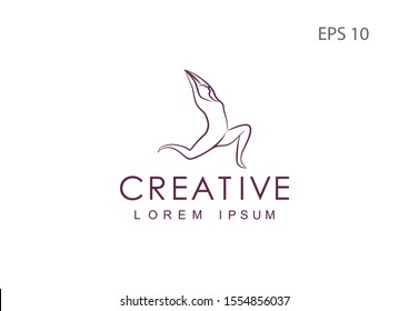 Yoga logo for the company. Vector illustration.