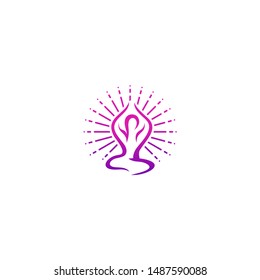 Yoga Logo Design Concept Template