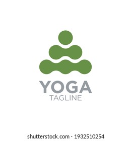 yoga logo design with geometry