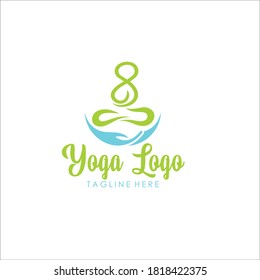 yoga logo design icon silhouette