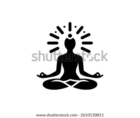 Yoga logo design icon symbol vector illustration.