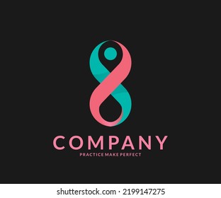 plantilla vectorial de diseño de logotipo de yoga