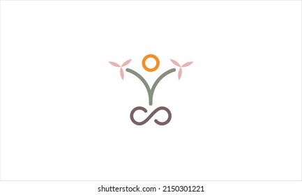 Logo de OYS. Diseño vectorial de yoga