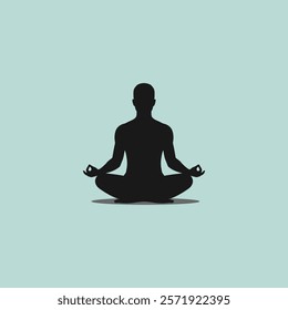 Yoga Logo Design: Yoga Posture Vector Icon for 21 June International Yoga Day. Health, Fitness and Meditation. Mindful Moves for Balance, Harmony and a Healthy Lifestyle. Spiritual, Wellness Branding.