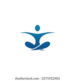 Yoga Logo Design: Yoga Posture Vector Icon for 21 June International Yoga Day. Health, Fitness and Meditation. Mindful Moves for Balance, Harmony and a Healthy Lifestyle. Spiritual, Wellness Branding.