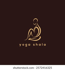 Yoga Logo Design: Yoga Posture Vector Icon for 21 June International Yoga Day. Health, Fitness and Meditation. Mindful Moves for Balance, Harmony and a Healthy Lifestyle. Spiritual, Wellness Branding.