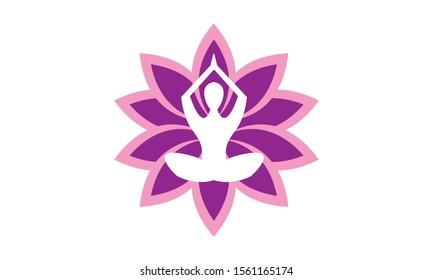 Yoga Logo Design Stock Human Meditation Stock Vector (Royalty Free ...