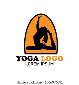 yoga logo design stock human meditation